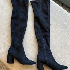 Steve Madden Suede Over the knee Black Boots